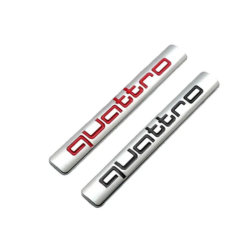 Автомобильные 3D хромированные фотообои Quattro с логотипом четырехколесного