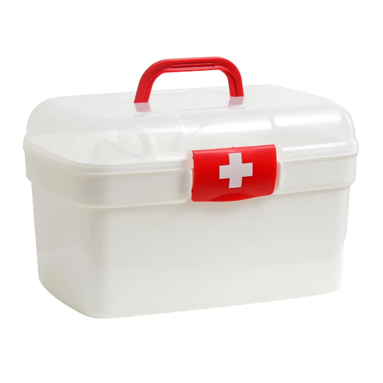 

First Aid Case Portable Large Capacity Multifunctional Detachable Tray 2 Layer First Aid Storage Box for camping Family