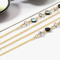 glasses chain womens hanging neck anti lost lanyard shell crystal sunglasses strap