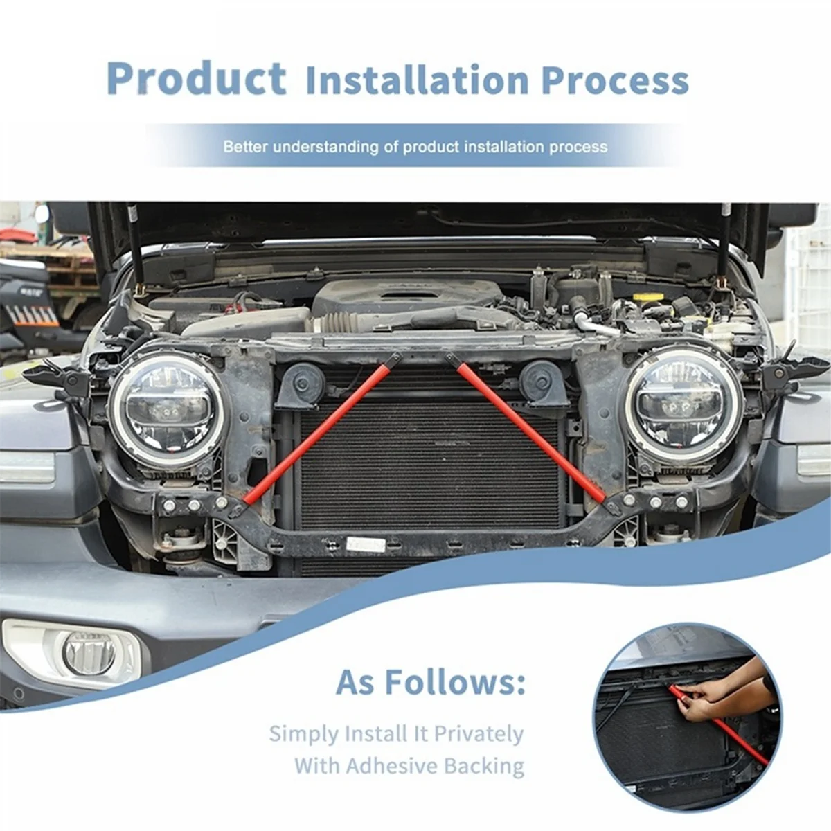 Для Jeep Wrangler JK 2017-2017 JL Gladiator JT 2018-2023 защитный стержень для резервуара воды защитная