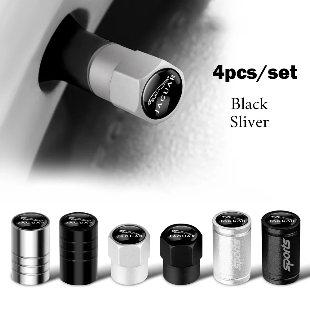

4pcs Metal Car Logo Wheel Tire Valve Stem Caps Covers Auto Accessories For Jaguar X-Type F-Pace S-Type xf x250 xkr xj x351 xk