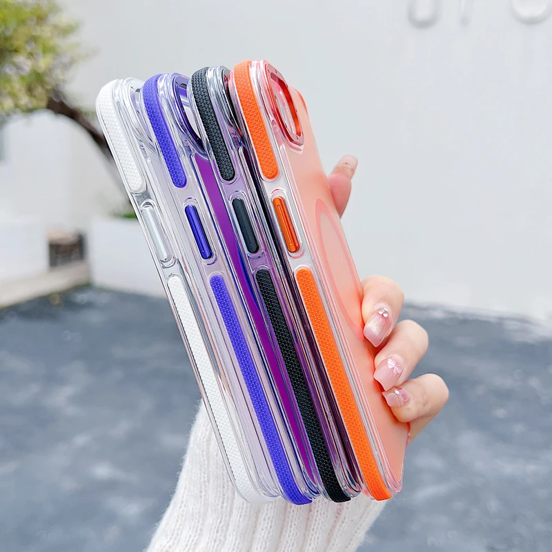 Чехол для iPhone 16e красочный магнитный чехол ПК меняющий цвет чехол-бампер
