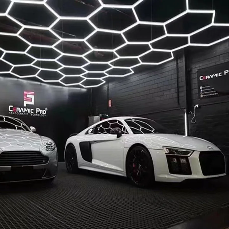 ZK20 110 В-245 В сотовый шестигранный потолочный светильник для автодетализации мытья