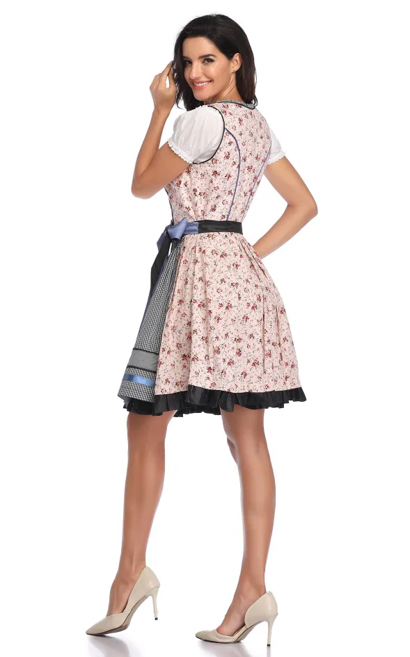 S-XXL женское платье с цветочным узором для праздника костюм пива девочек из