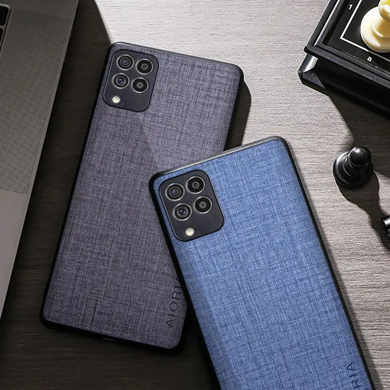 

Case For Samsung Galaxy F62 M62 Premium Cloth Texture Four-corner Explosion-proof Protective Back Cover for samsung m62 f62 Case
