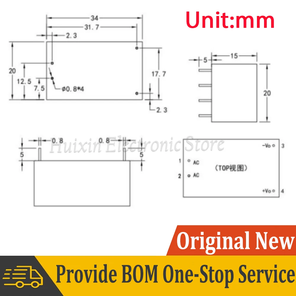 HLK-PM01 HLK-PM03 HLK-PM12 AC-DC 220 В до 5 3 12 Мини-модуль переключателя питания HLK-5M05 HLK-5M03 HLK-5M12