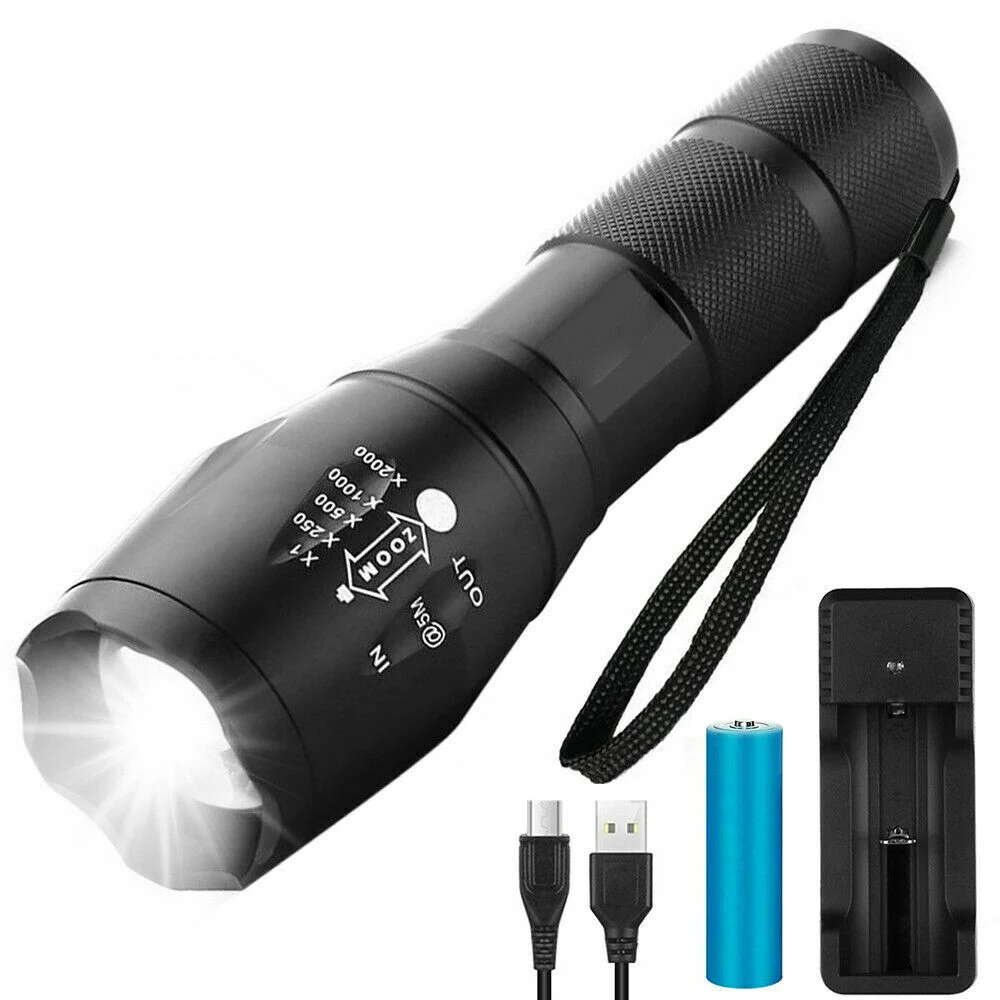 

LED Rechargeable Flashlight Cree T6 Linterna Torch 18650 Battery Outdoor Camping Powerful Led Flashlight