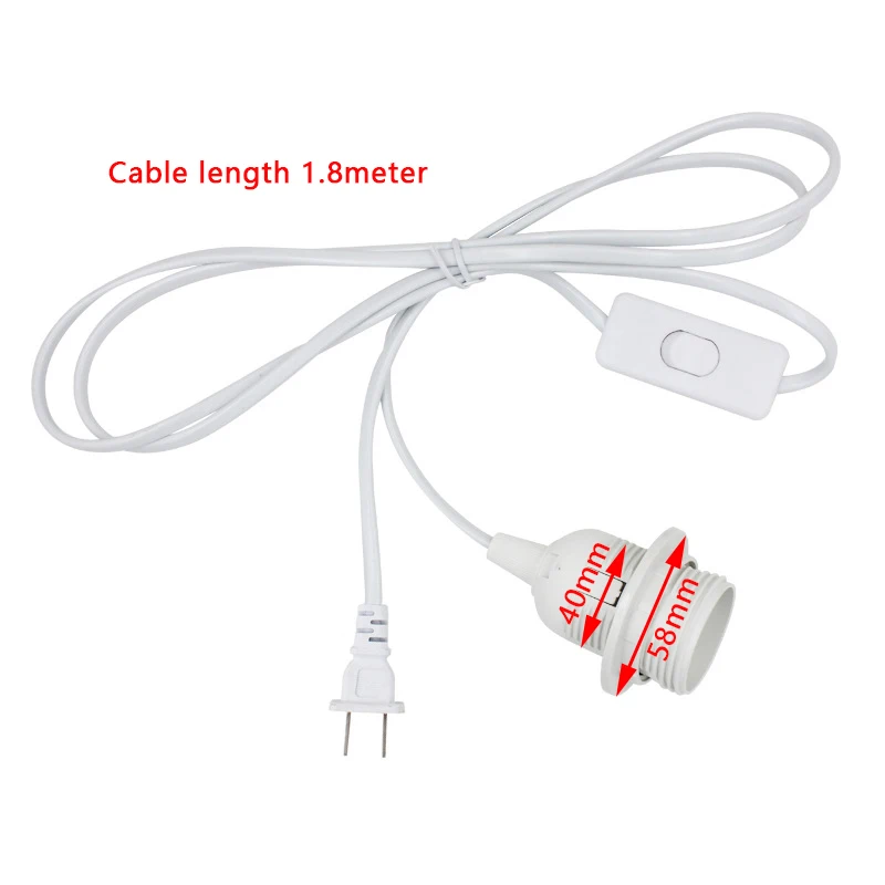 Подвесной светильник E27 стандарта ЕС 1 8 м осветительные приборы лампочки адаптер