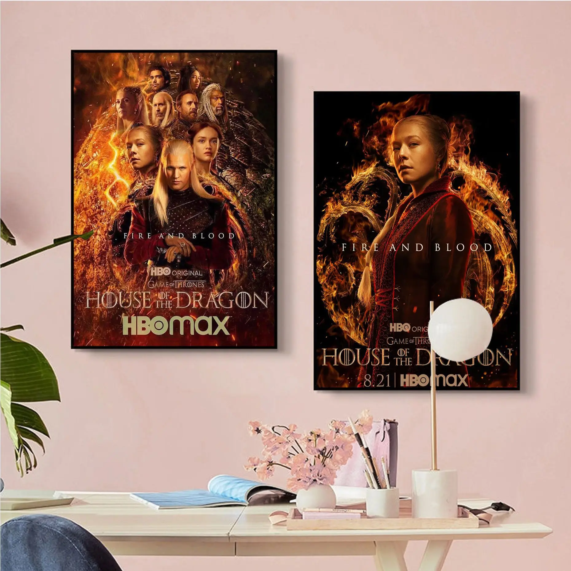 

House Of The Dragon Classic Vintage Posters Fancy Wall Sticker For Living Room Bar Decoration Kawaii Room Decor