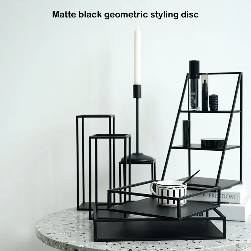 

Стойка для хранения в ретро-стиле геометрической формы, поднос для хранения духов, тарелка для хлеба, блюдца с эфирным маслом и едой