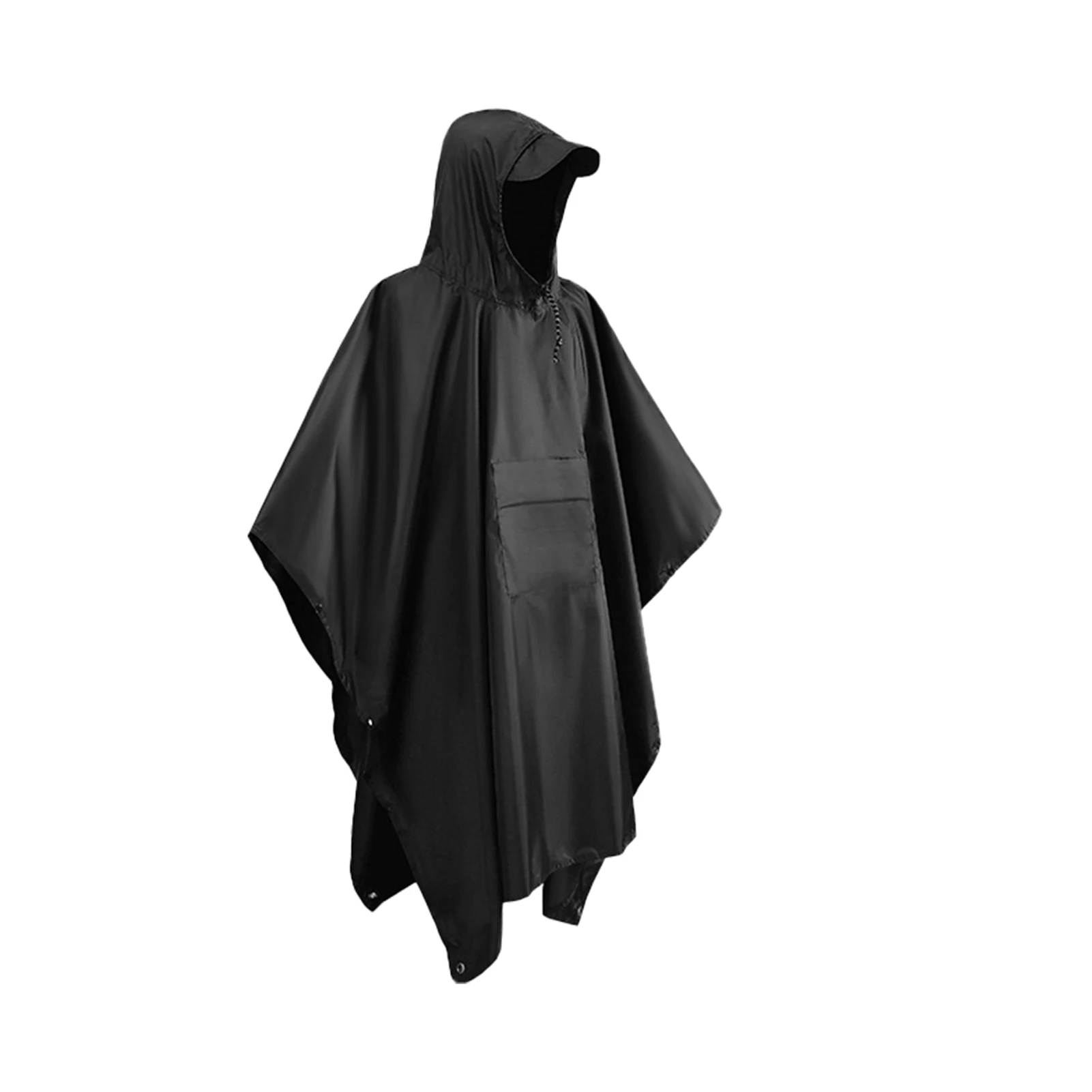 

3 In 1 Cycling Long Camping Reusable Waterproof Emergency Breathable With Pocket Outdoor Adults Rain Poncho Hiking Men Women
