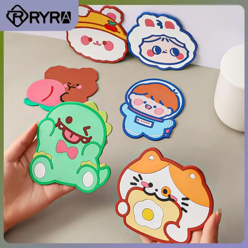 

Thickened Drink Coasters Non-stick Silicone Coasters Heat Resistant Anti-slip Cup Mate Coasters