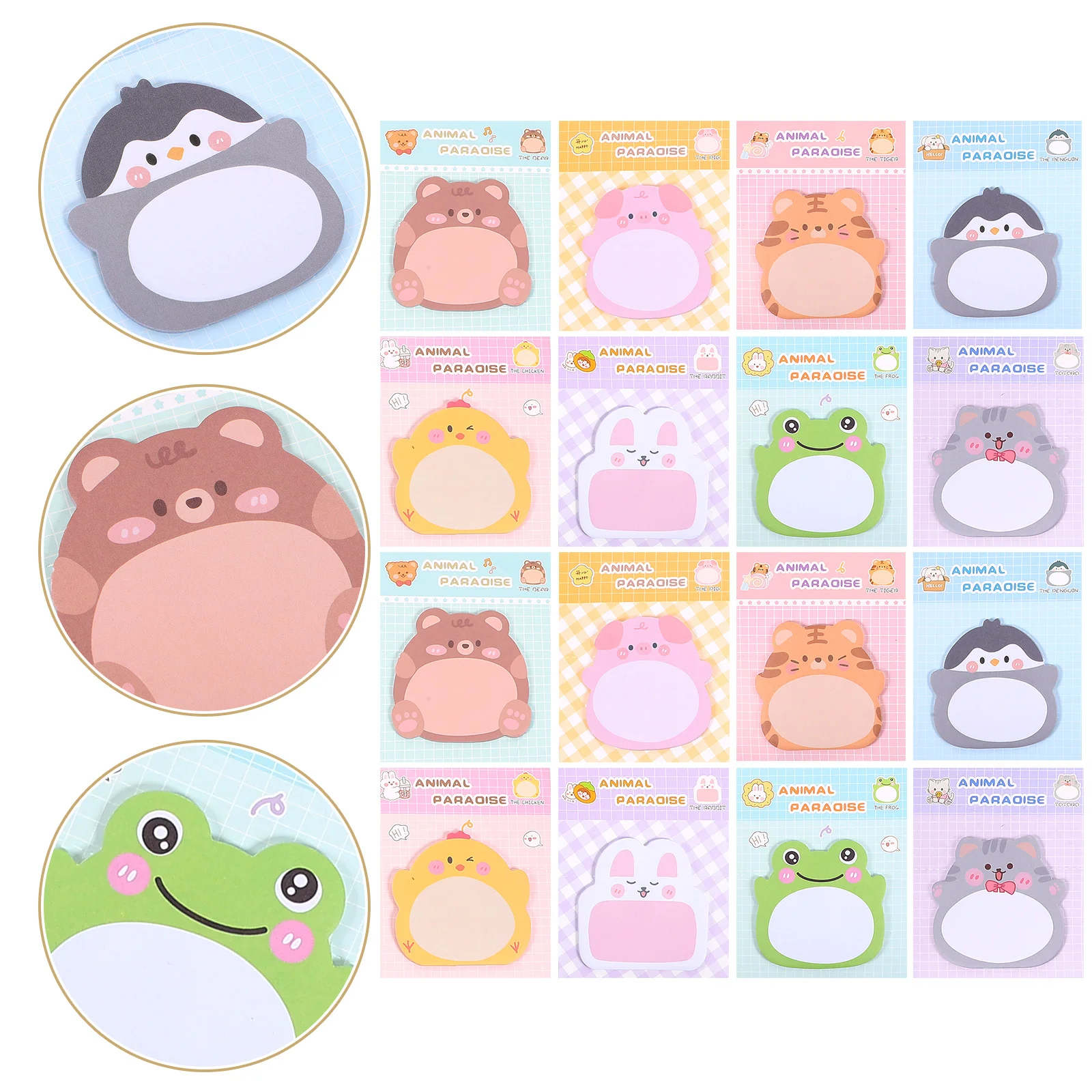 

16 Books Memo Pads Sticky Memo Papers Lovely Sticky Tabs Memo Notepads Self-adhesive Note Pads
