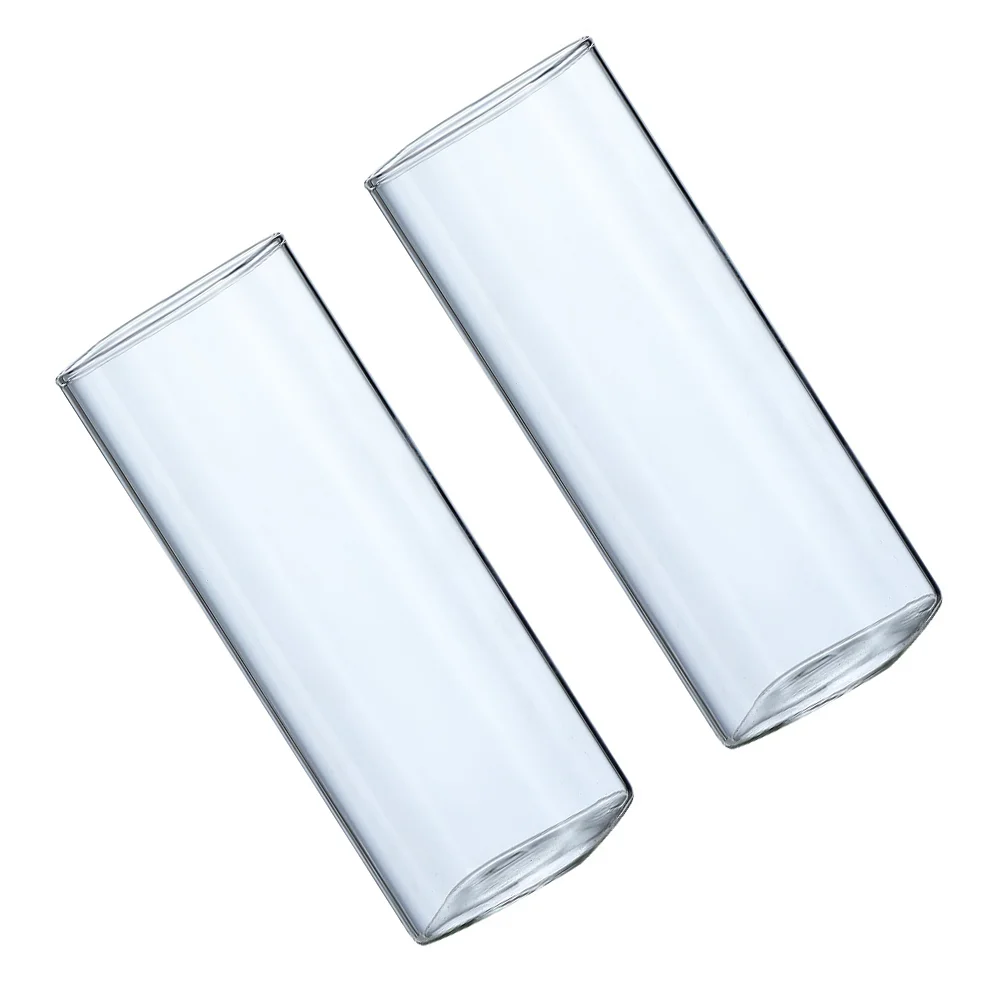

2pcs Beverage Cups Creative Coke Cups Glass Beverage Cups Simple Water Holders