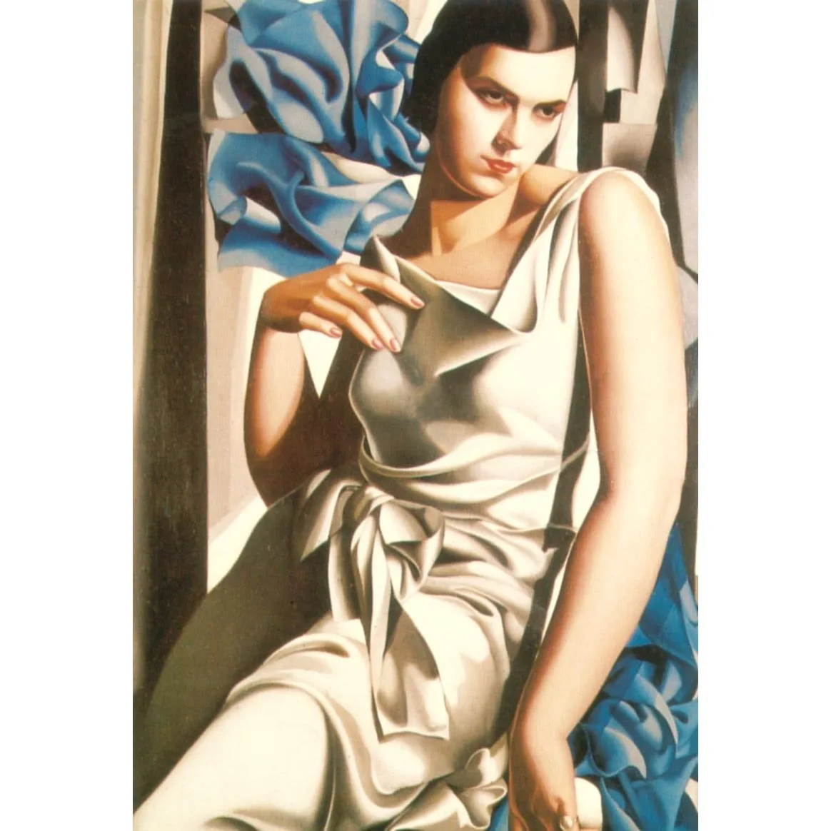 

Портрет Mrs M от Tamara de Lempicka, знаменитая картина маслом, Ручная роспись Портрет картина маслом, домашний декор холст