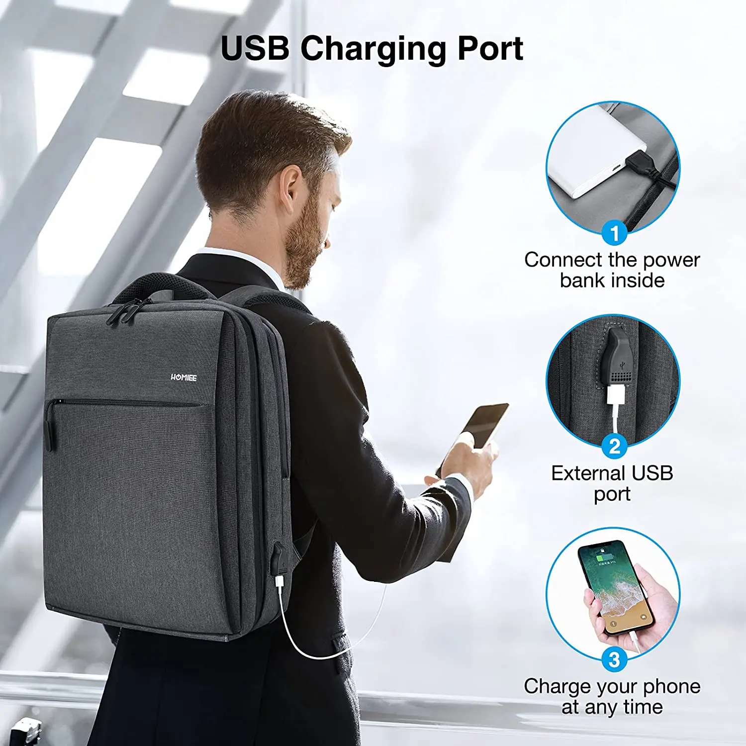 Laptop Backpack 15.6 Inch Travel Backpack Flight Approved Luggage Carry On Backpack, Waterproof Business Computer Large Backpack