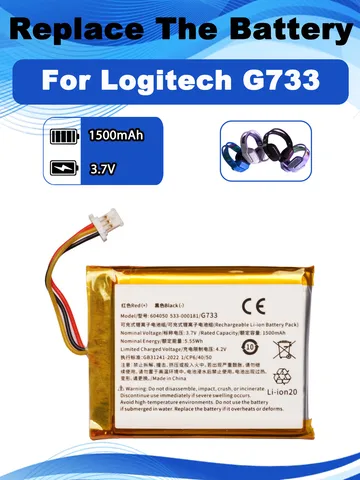 Аккумулятор для наушников Logitech G733 LightSpeed CONENSET