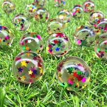 20pcs 재미 있은 장난감 30MM 튀는 스타 컬러 탄력 공 어린이 고무 공 탄력 장난감 마술 소품 생일 파티 가방 필러