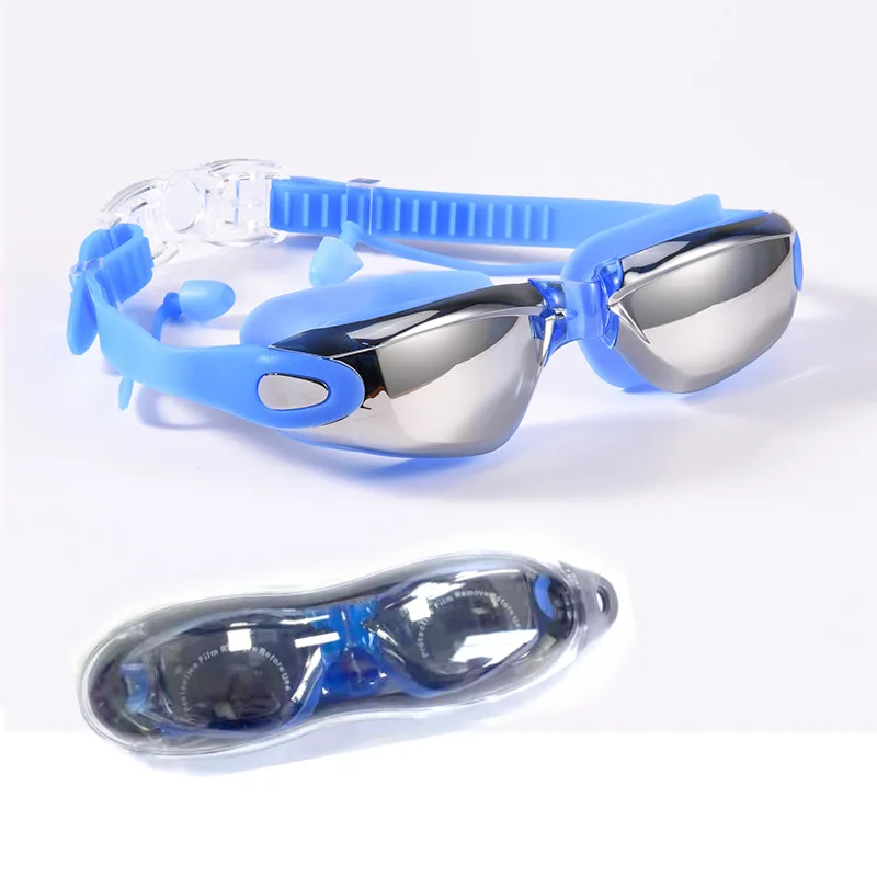 Goggles Adult Waterproof Silicone Swimming Goggles Into Glasses Prevent Mist Electroplating Swimming Suit