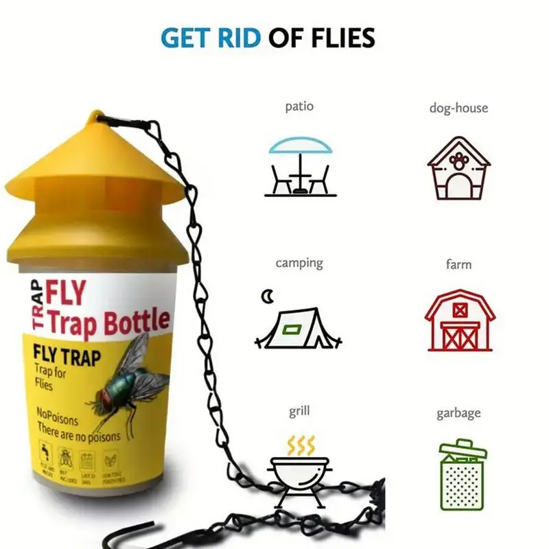 Наживка для мух уличная банка-ловушка с растворяемой приманкой ловушки вешалка