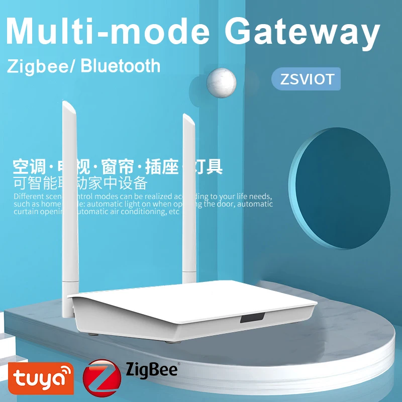 Tuya Zigbee Gateway Zigbee 3.0 Hub Bluetooth gateway with Network Cable Socket Wired Connection Smart Life Control