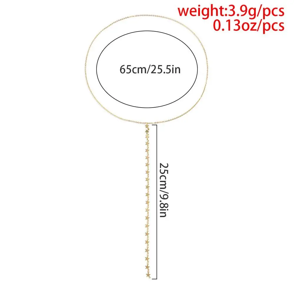 Chic Gold Silver Pentagram Pendant Body Chain Sexy Stylish Long Tassel Belly Women Night Club Party Jewelry |
