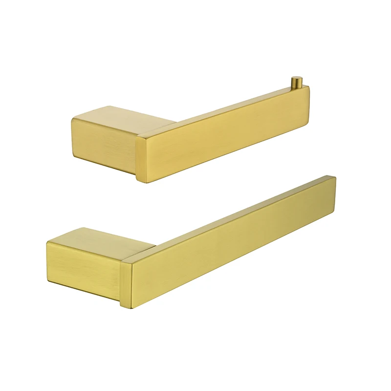 

Матовая Золотая фурнитура для ванной комнаты, набор из нержавеющей стали, настенный держатель для банных полотенец и салфеток