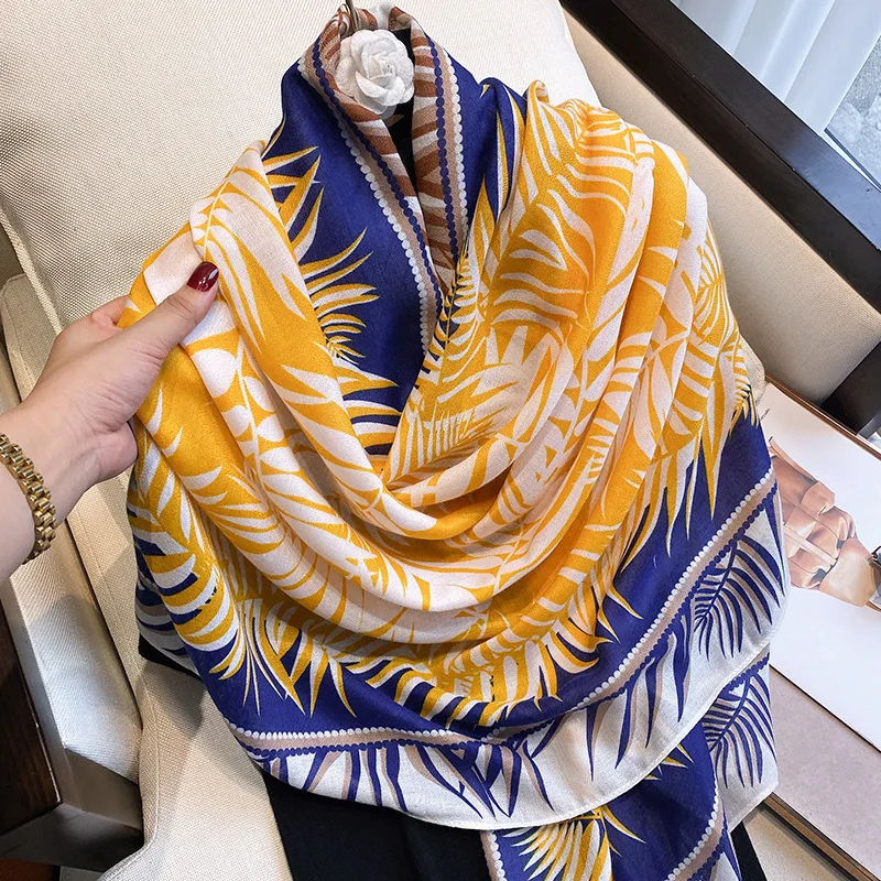 

Print 90x180cm Emulation silk Pareo Beach Cover-Ups Women Large Dress Bikini Bathing Swimwear Cover Up Sarong Wrap Scarf 2023