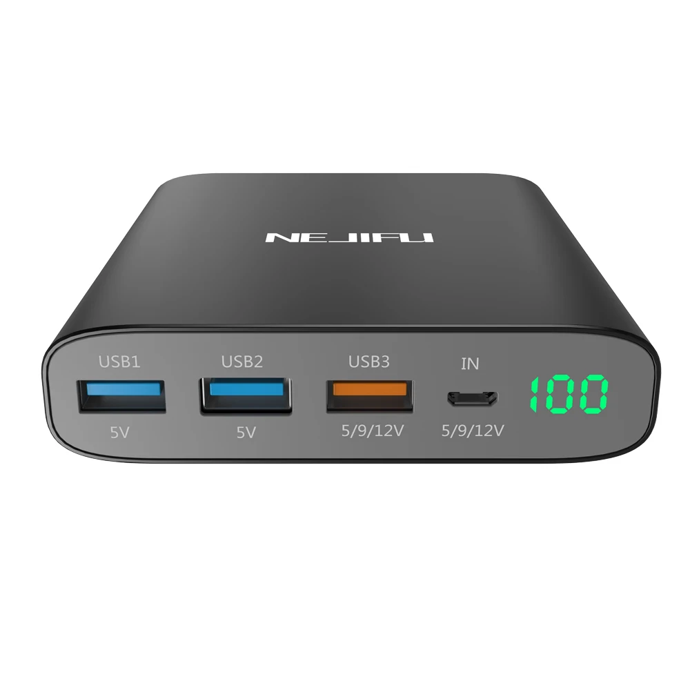 

High Quality Quick Charge 3.0 Power Bank 12000mah QC3.0 External Battery