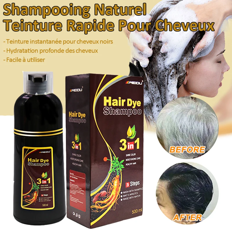 

1Pcs 500ml Hair Dye Shampoo for Women Professional Dye Instant Hair Dye Shampoo Hair Color Dye Hair Coloring Products