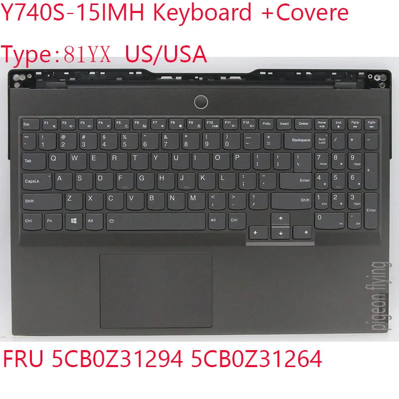 Y740S-15 Keyboard Cover 5CB0Z31294 5CB0Z31264 For Lenovo Y740S-15IMH Laptop Keyboard 81YX  US/USA Backlight 100% Test OK