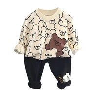 new spring autumn baby clothes suit children boys girls cartoon t shirt pants 2pcssets toddler sports costume kids tracksuits