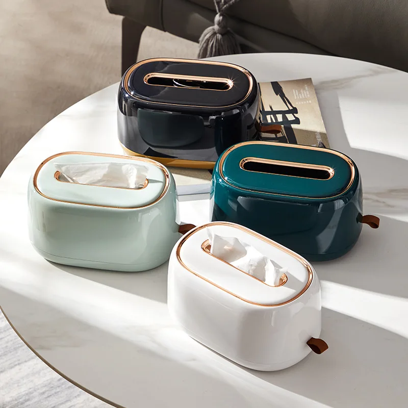 

New wall-mounted tissue box luxury cross-border Tik Tok online celebrity multifunctional tissue storage box.