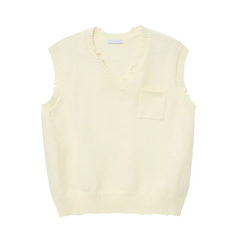 Трикотажный жилет SYUHGFA мужская одежда с V-образным вырезом красивый свитер