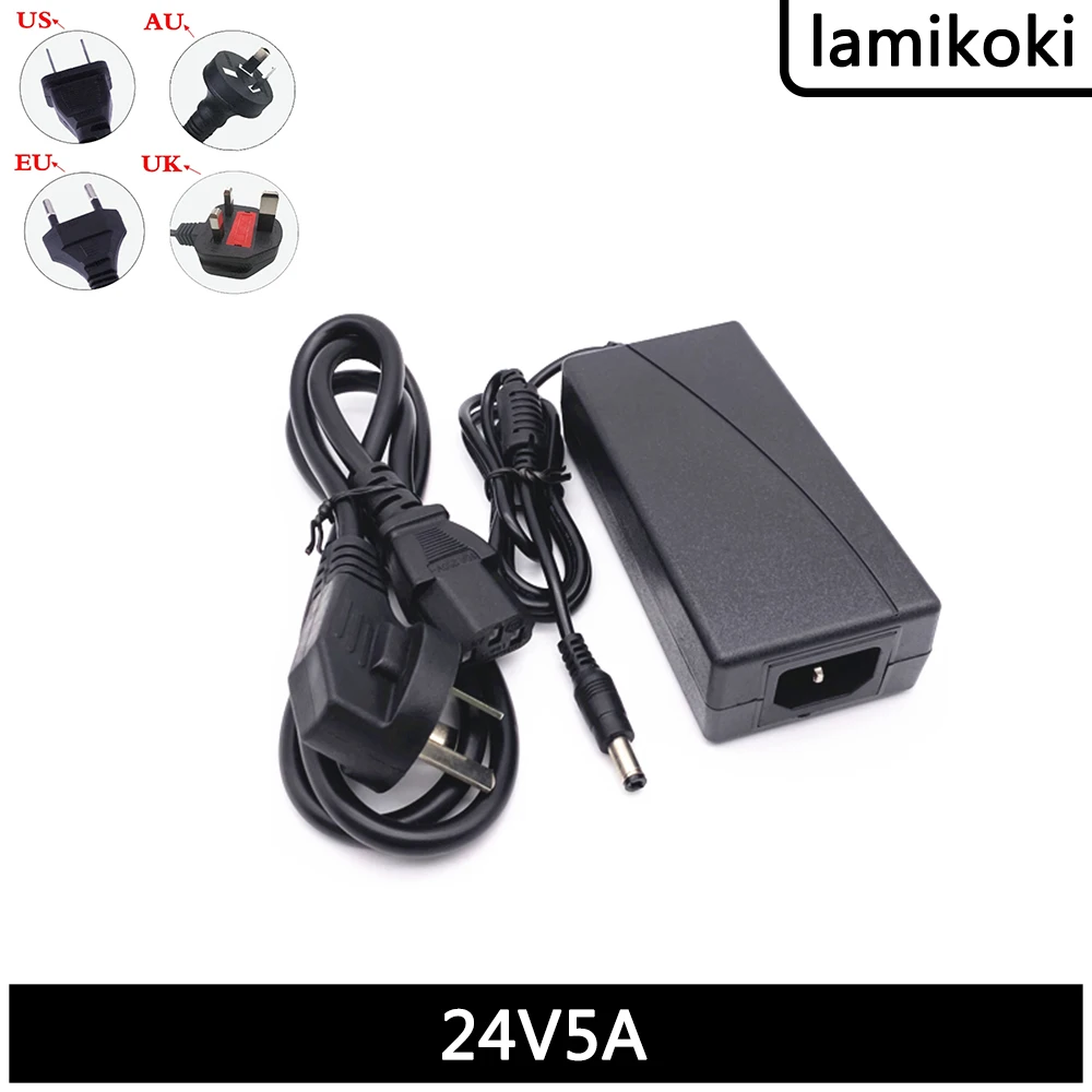 

220 Rpm DC 24V 5A Switching Power Supply Digital Power Amplifier Active Audio Special Low Ripple DC Power Adapter