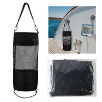 1pcs black boat trash bag portable outdoor mesh trash bag boating equipment for your boat
