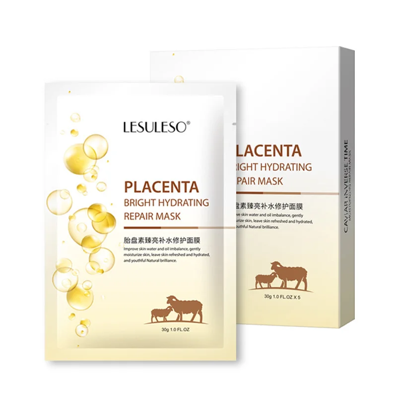 

Sheet Mask for face Anti Aging Sheep Placenta Mask Firming Face Mask 10 PCS Anti Aging Active Smooth Skin Mask for Face Women