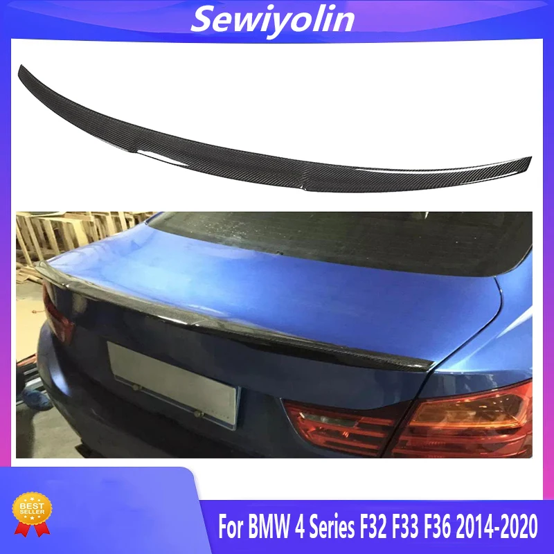 

Car Rear Trunk Spoiler Wing For BMW 4 Series F32 F82 M4 Coupe 2014 - 2019 Rear Trunk Boot Lid Lip Wing Spoiler Carbon Fiber