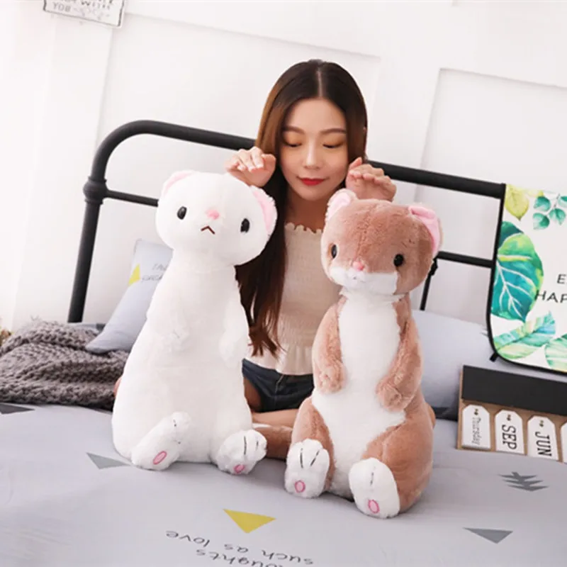 50cm Simulation Ferret Plush Toy Soft Stuffed Cartoon Animal Dolls Sleep Pillow Sofa Cushion Home Decor Kids Children Toy Gifts images - 6