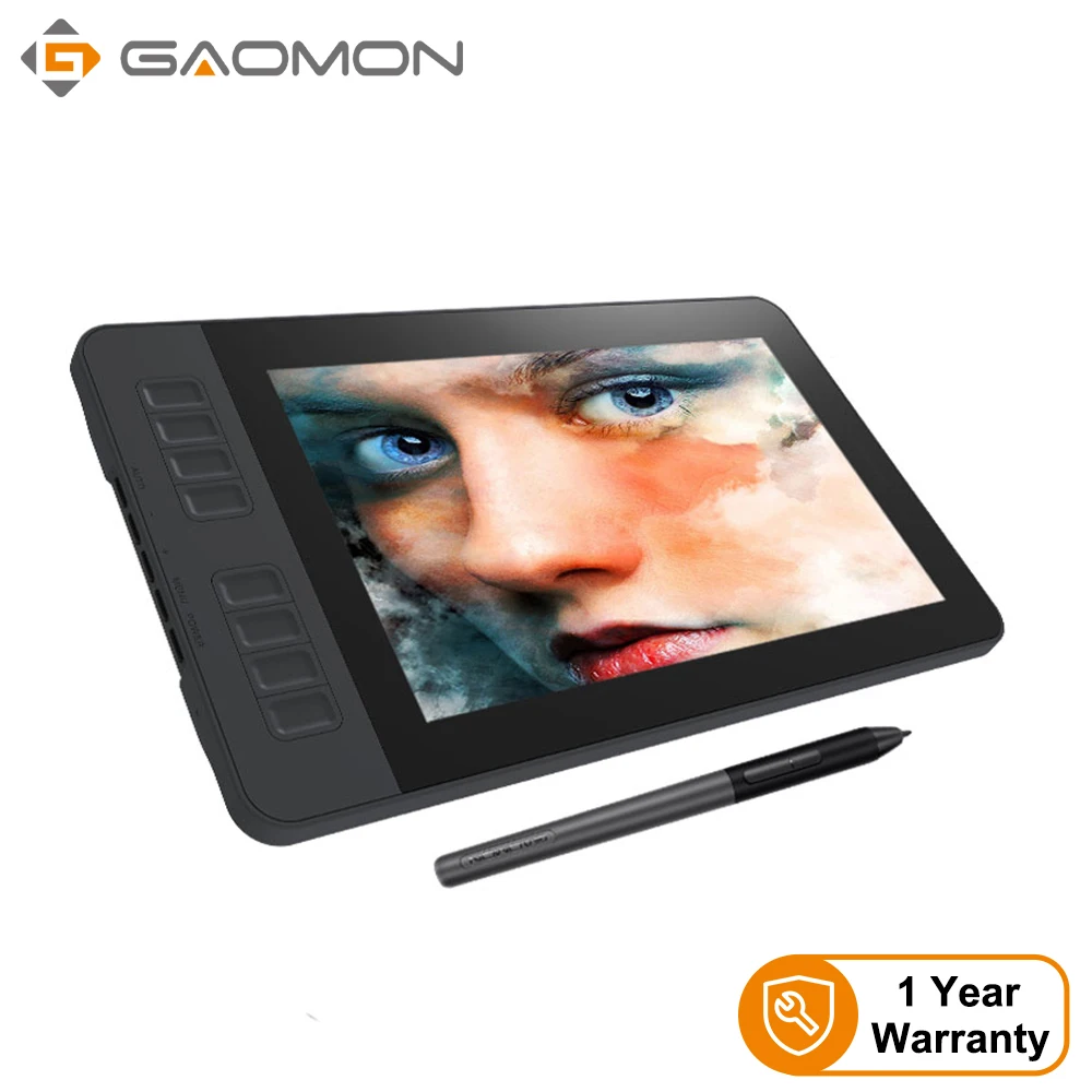GAOMON PD1161 IPS HD Graphics Drawing Display Digital Tablet Monitor With 8 Shortcut Keys & 8192 Levels Battery-Free Pen