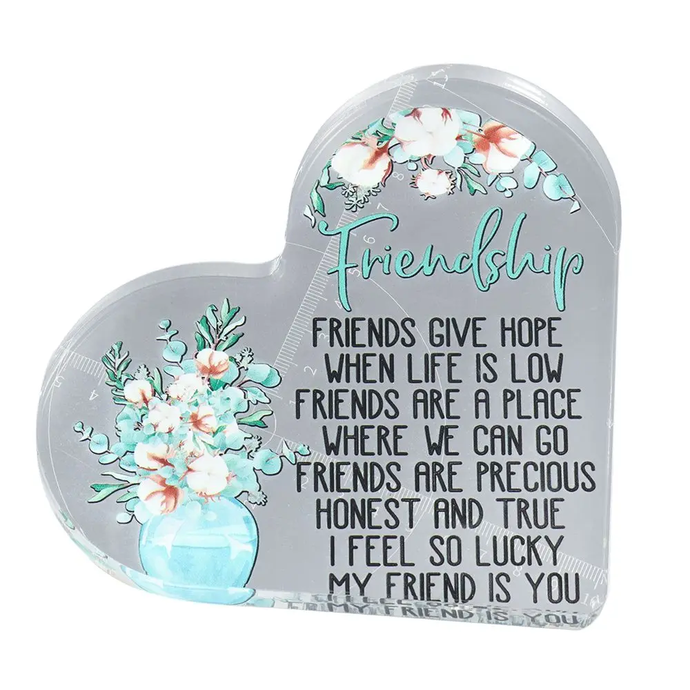 

Christian Acrylic Heart Decor Encouragement Spiritual Girls For Women Gifts