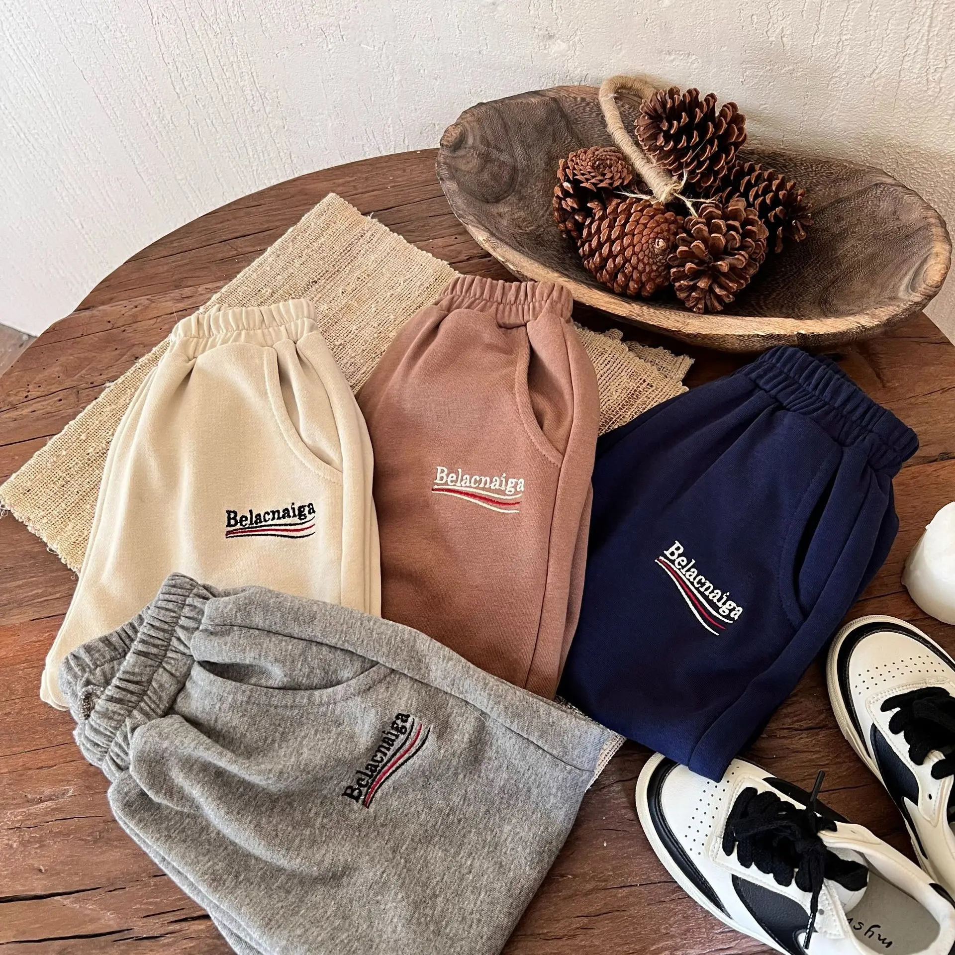 

Children's Trousers 2022 Autumn New Boys Girls Printed Letter Sweatpants Baby Casual Pants Trend