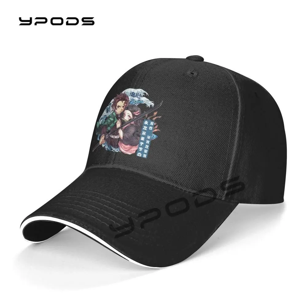 

Men Bomber Hats Cool Demon Slayer Kimetsu No Yaiba Tanjiro Kamado Nezuko Anime Manga For Men's Women's Hat Baseball Snapback Cap