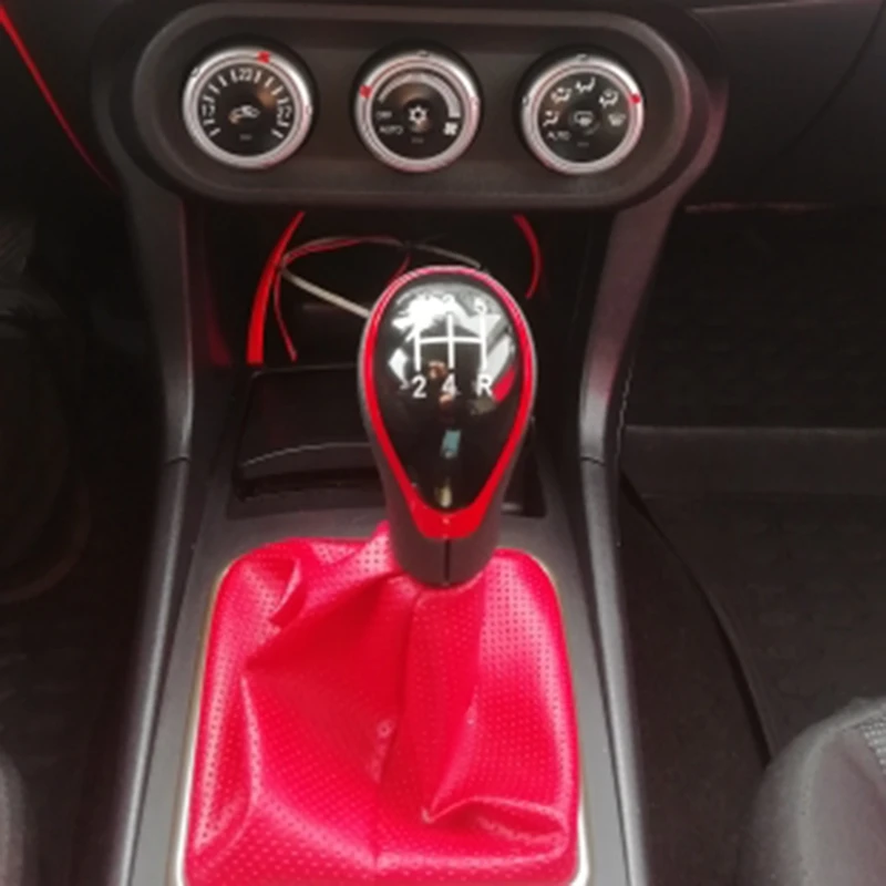 Автомобильная 5-скоростная кожаная ручка для Mitsubishi ASX V73 Pajero Sport Grandis Lancer