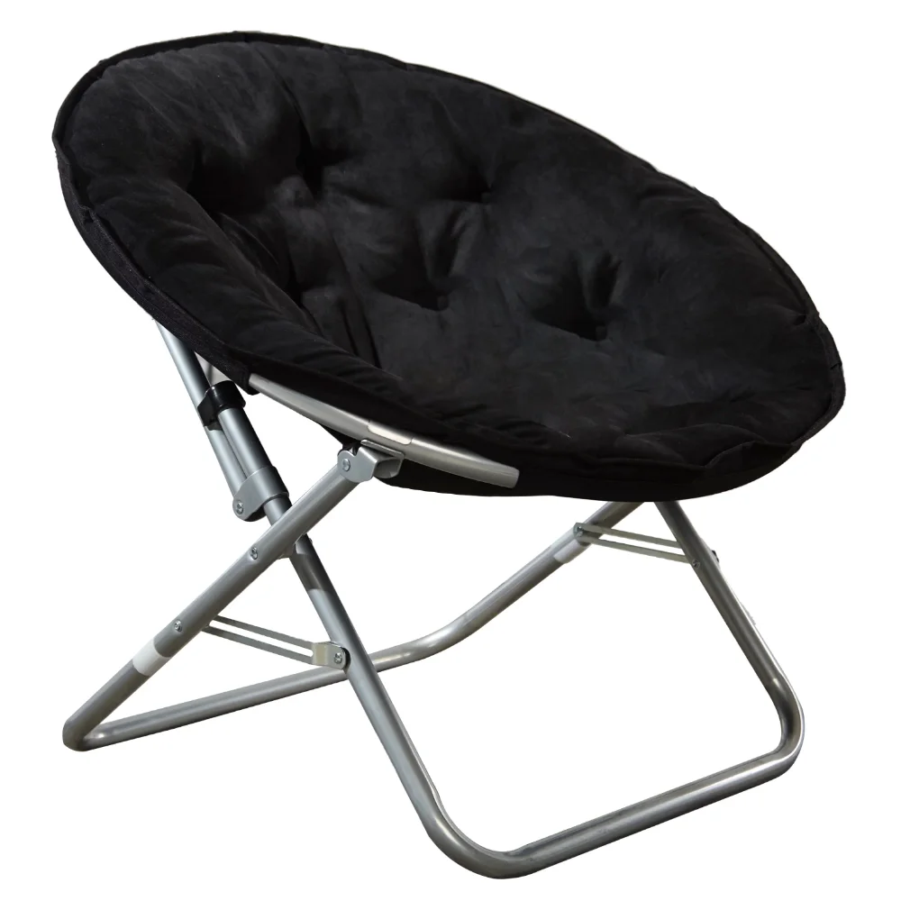 Mainstays Faux Fur Saucer&trade; Chair, Black