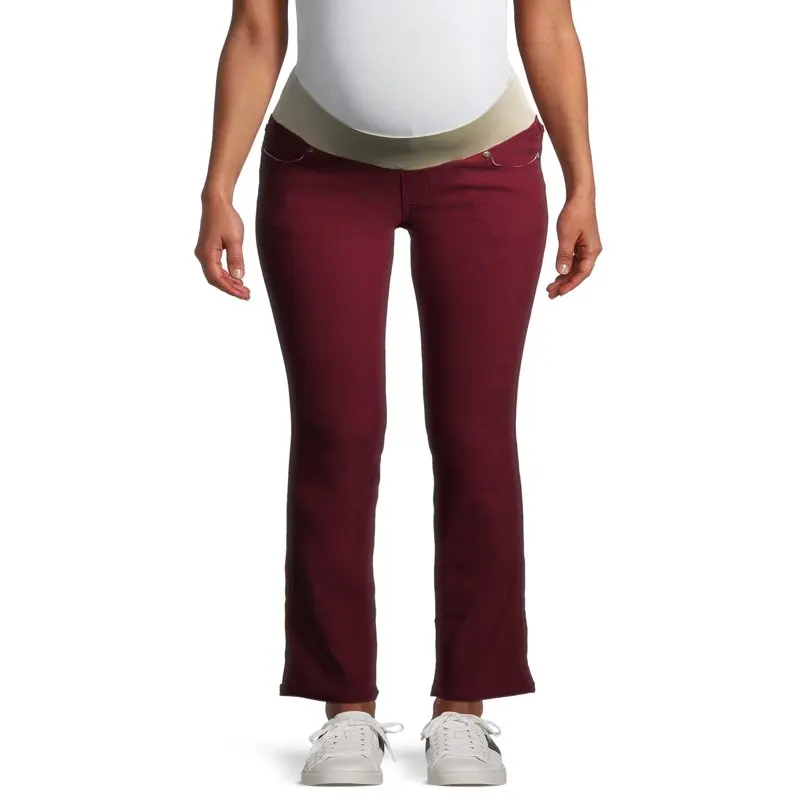 

HMCN Women’s Maternity Straight Twill Pants with Demi Panel