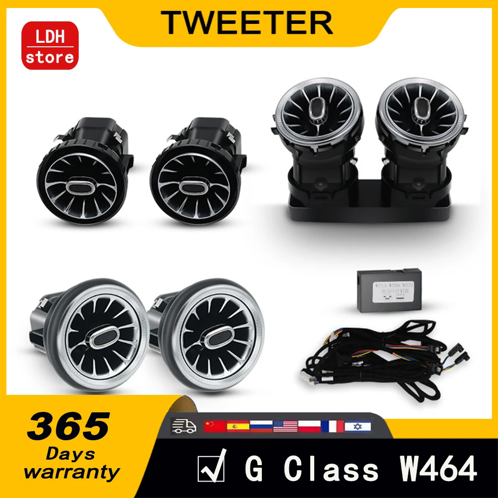 

AC Air Vent Outlet Turbo Atmosphere Light Air Ventilation Ambient Turbine for Mercedes G-class W464 8 Color