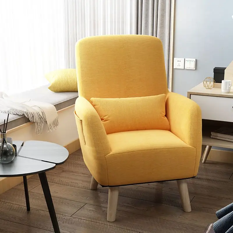 

Современный скандинавский ленивый диван для гостиной и балкона, одинарный Повседневный стул со спинкой, детское кресло для спальни, кабинета, стул для чтения, диван-стул