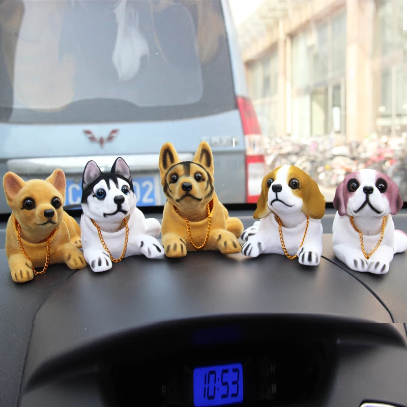 

OHANEE luxury nodding dog for car manoments of Shepherd Dog shake head toy usky beagle car decoration automobile accessories