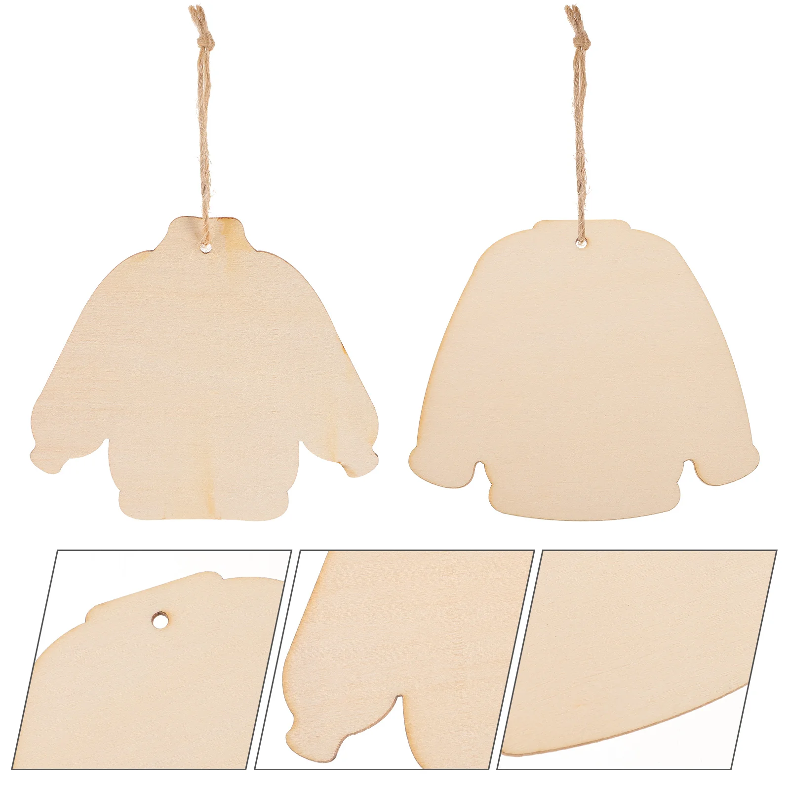

1 Set Wooden Unfinished Christmas Decorations DIY Graffiti Sweater Christmas Tree Ornament